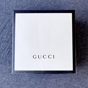 Authentic Gucci Empty Gift Box Black White Rigid Packaging Storage Display Box